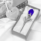 Gift Box Personalized Engraved Crystal Rose 1st Year Anniversary Gift for Her Romantic Keepsake Display