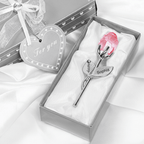 Gift Box A Rose That Keeps Your Name Personalized Engraved Crystal Rose 1st Year Anniversary Gift for Her