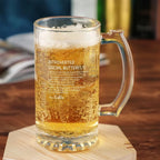 Personalized Engraved Funny Quote Definition Name 16oz Glass Beer Mug with Handle Birthday Party Gift for Men Friends Liquor Lovers 1029592 - DiyGiftly