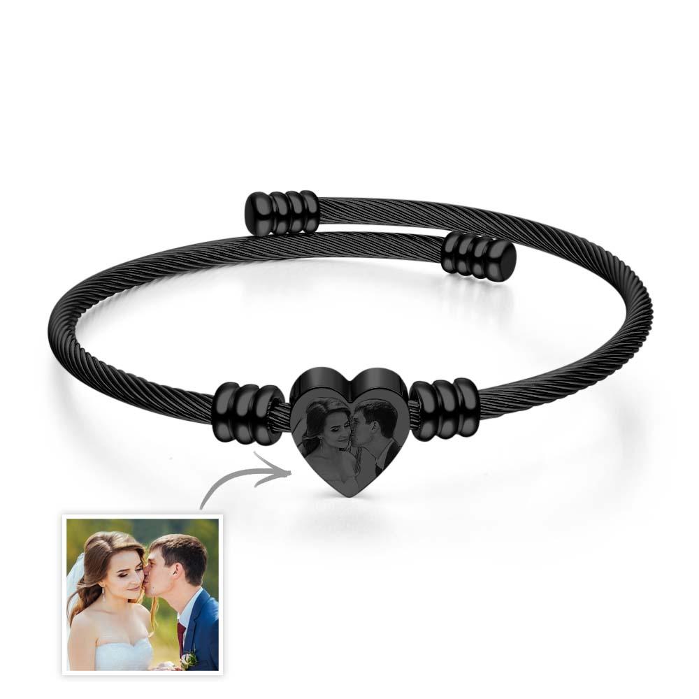 gifts for wife Heartfelt Surprise - Personalized Keepsake - Engraved Picture Bracelets for Women Custom Inspirational Memoria