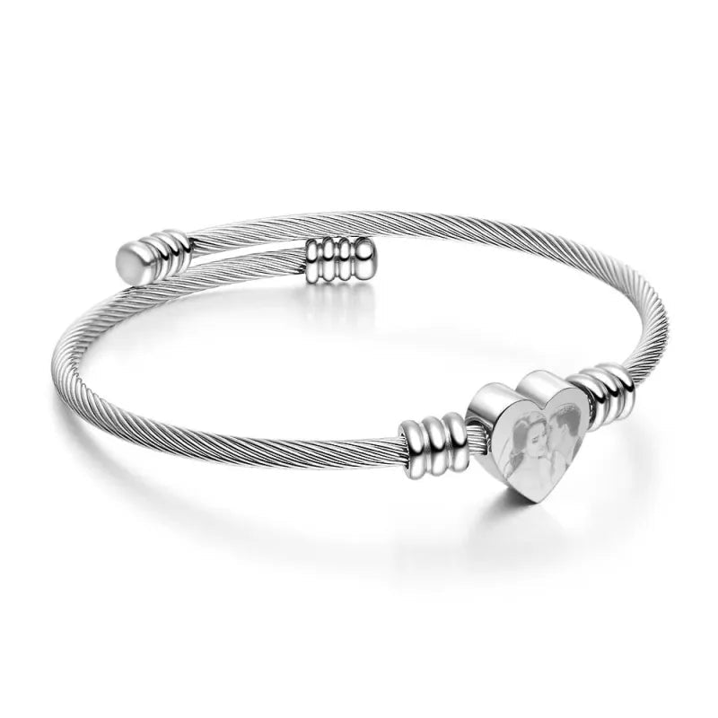 gifts for wife Heartfelt Surprise - Personalized Keepsake - Engraved Picture Bracelets for Women Custom Inspirational Memoria