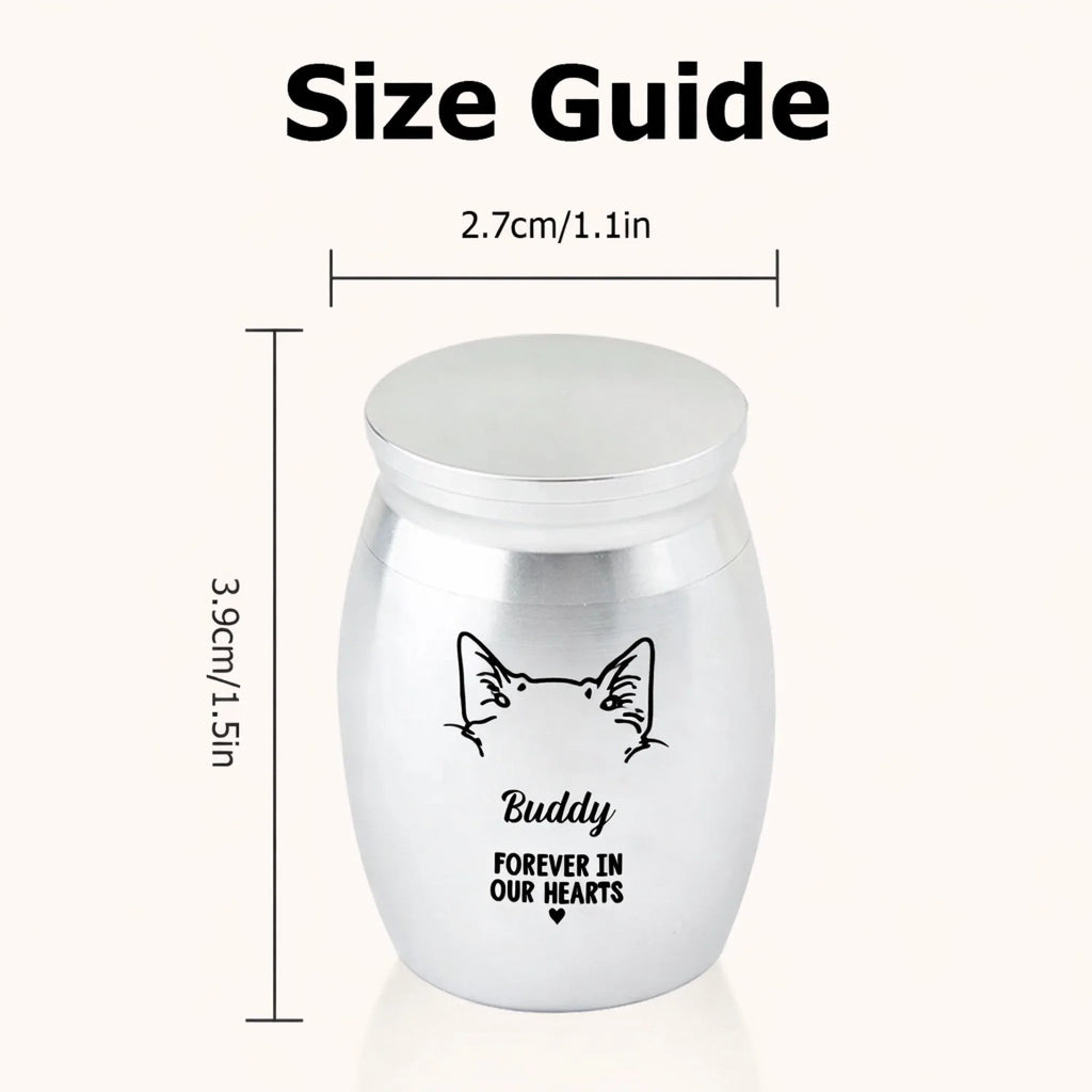 custom engraving engraved cat stainless steel pet urn loss of cat gift memorial keepsake