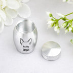 custom engraved cat stainless steel pet urn engraving loss of cat gift display keepsake