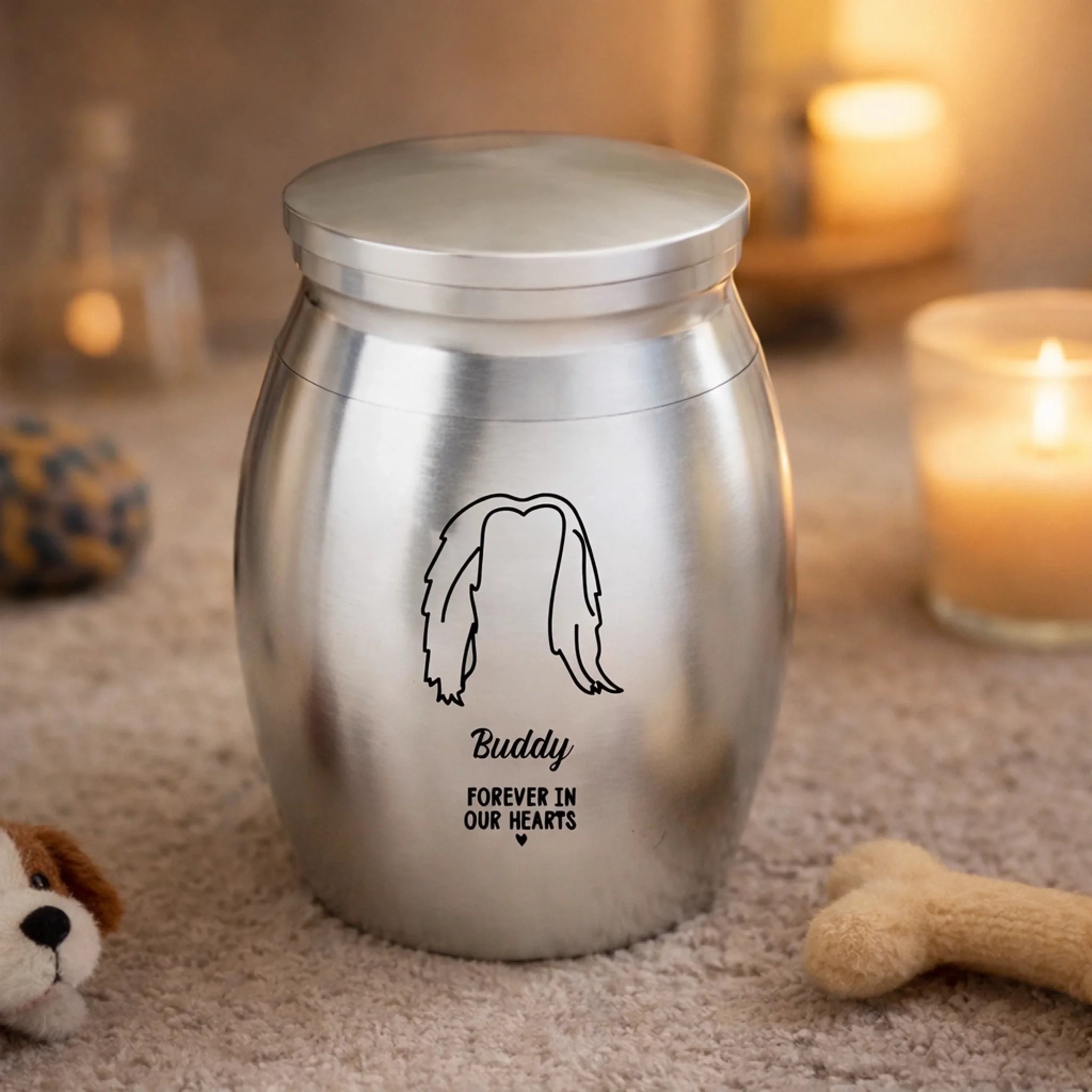 personalized engraving loss of dog gift urn ashes keepsake main view