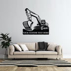 Personalized Excavator Digging Metal Sign Custom Construction Machinery Wall Art Decoration Gift 79960576 - DiyGiftly