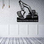 Personalized Excavator Digging Metal Sign Custom Construction Machinery Wall Art Decoration Gift 79960576 - DiyGiftly