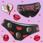 gifts for wife Eternal Love - Unique Memento - Face Adult Panties with Hearts Custom Playful Women's Underwear Valentine's Da