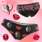 gifts for wife Eternal Love - Unique Memento - Face Adult Panties with Hearts Custom Playful Women's Underwear Valentine's Da