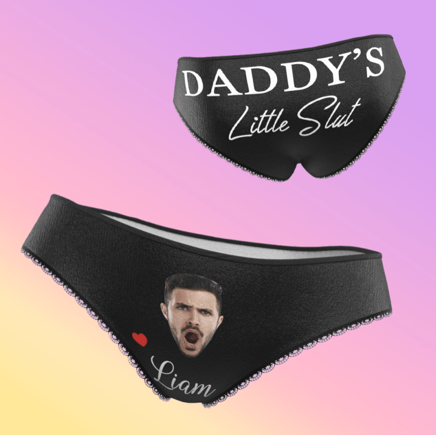 gifts for wife Cherish Every Moment - Heartfelt Gift - Face Adult Panties with Name Custom Playful Women's Underwear Valentin