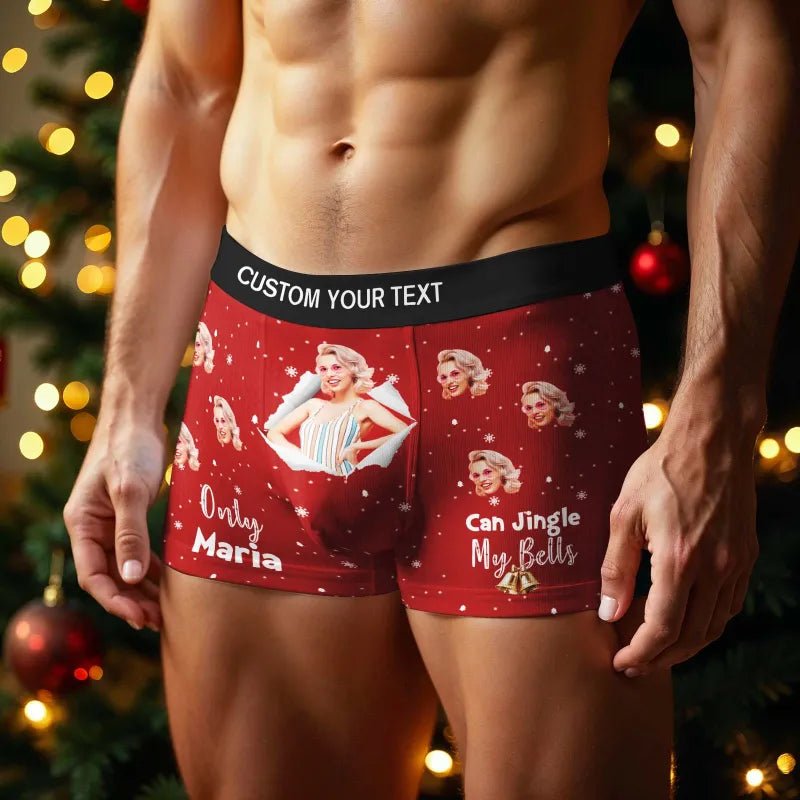 mens underwear personalized face photo personal style gift for boyfriend