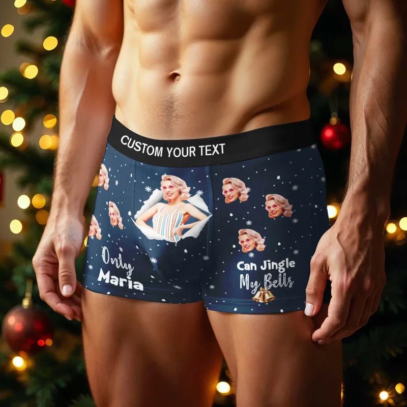personalized face photo holiday surprise mens underwear gift for boyfriend