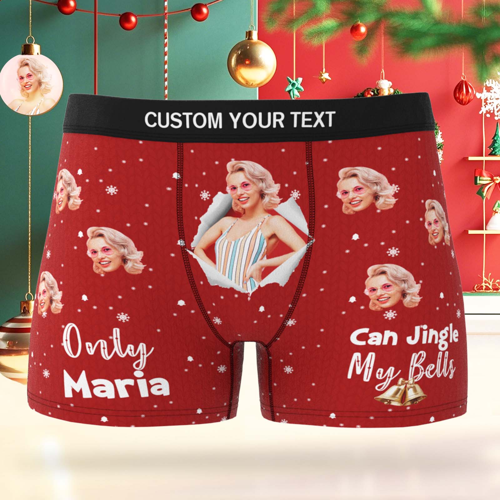 personalized face photo mens underwear custom design gift for boyfriend