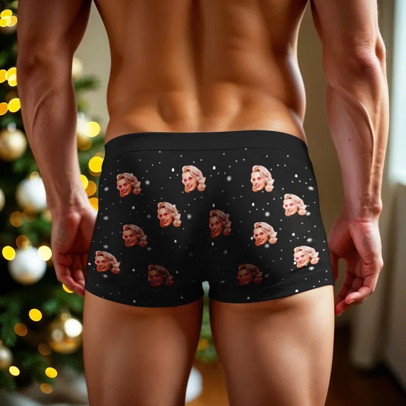 personalized face photo mens underwear holiday surprise gift for boyfriend