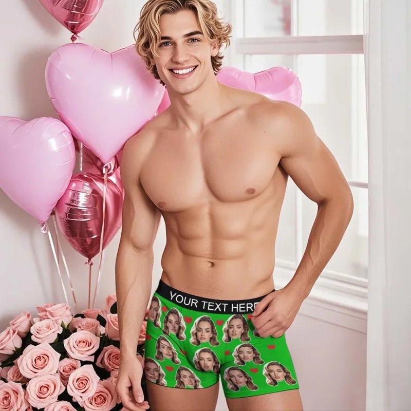 mens underwear personalized face photo personal style gift for boyfriend