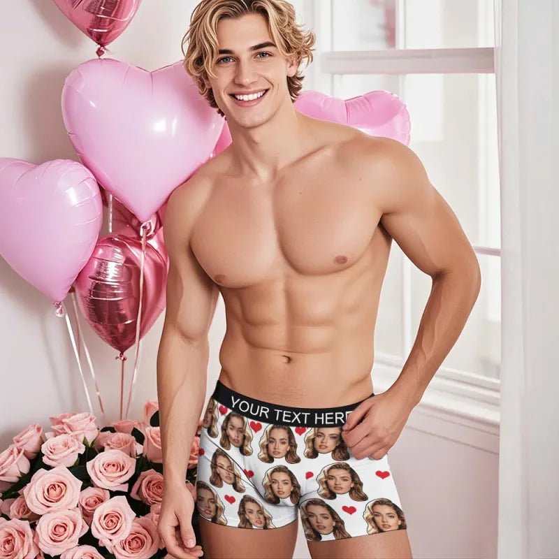 heart theme design mens underwear gift for boyfriend