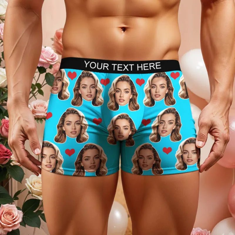 personalized face photo holiday surprise mens underwear gift for boyfriend