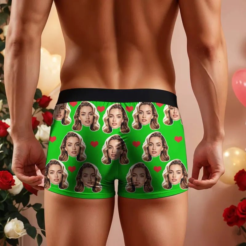 mens underwear heart theme design gift for boyfriend