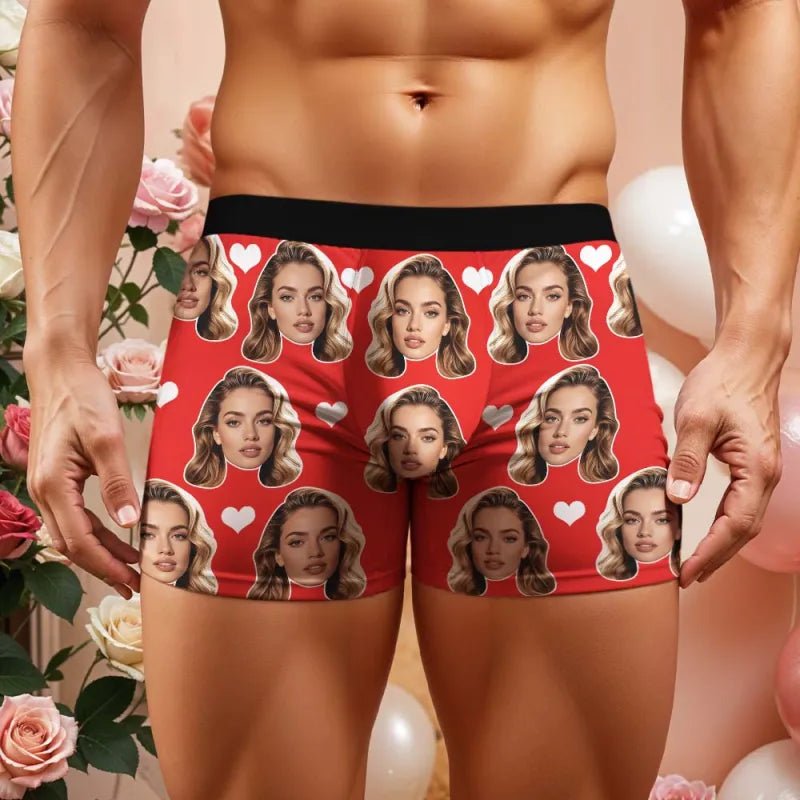 personalized face photo mens underwear custom design gift for boyfriend