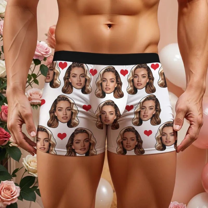 personalized face photo mens underwear anniversary surprise gift for boyfriend