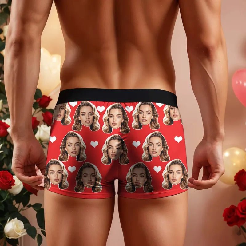 mens underwear personalized face photo personal style gift for boyfriend