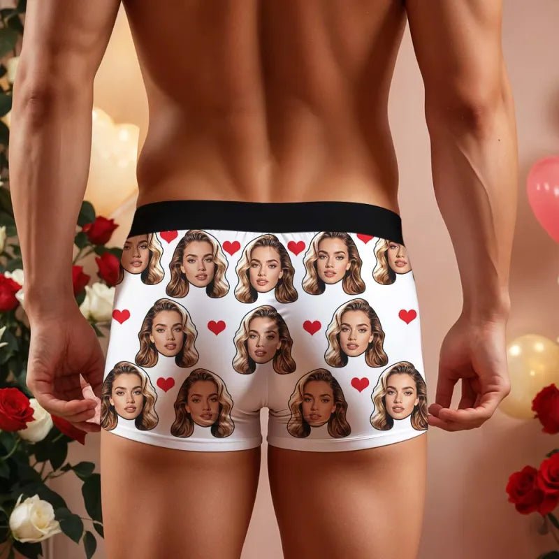 heart theme design mens underwear gift for boyfriend