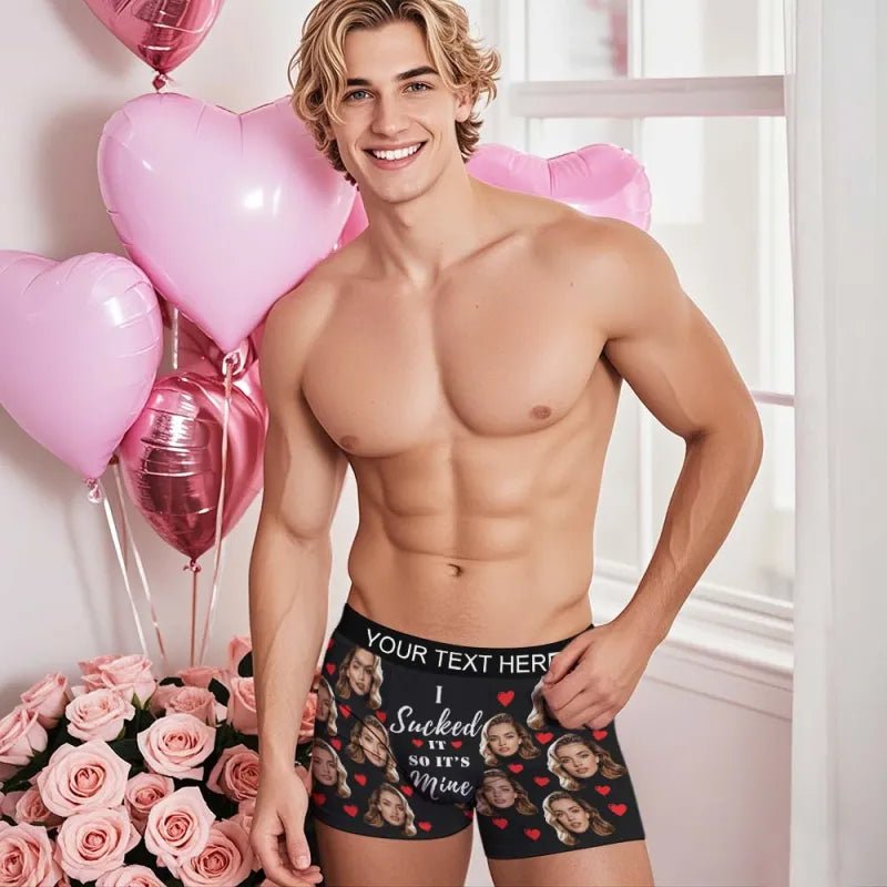 mens underwear personalized face photo holiday surprise gift for boyfriend