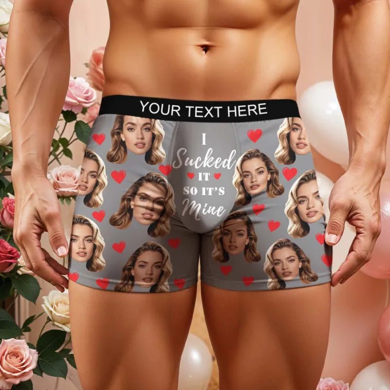 personalized face photo holiday surprise mens underwear gift for boyfriend