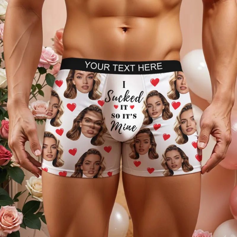 personalized face photo mens underwear holiday surprise gift for boyfriend