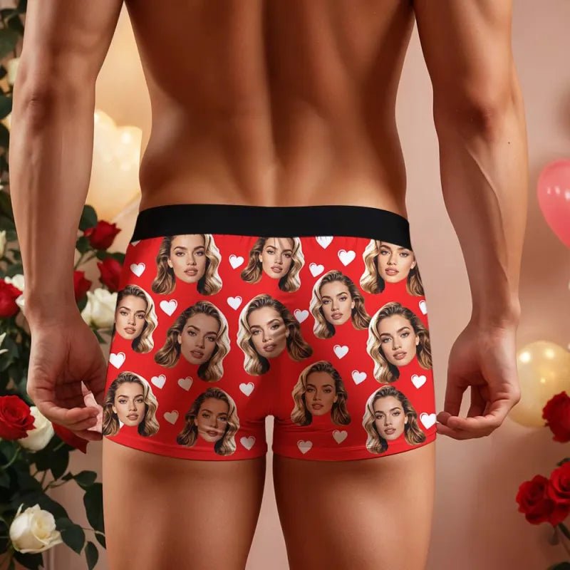 mens underwear personalized face photo personal style gift for boyfriend