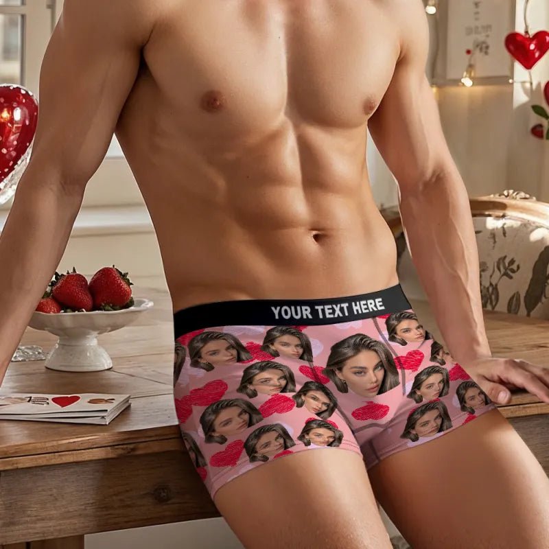 mens underwear personalized face photo holiday surprise gift for boyfriend