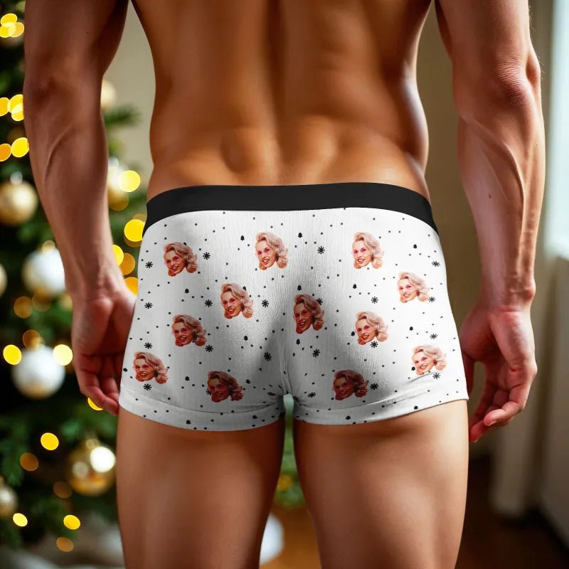 personalized face and name mens underwear custom design gift for boyfriend