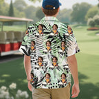Personalized Face Photo Golf Elements Hawaiian Shirt – Custom Funny Short Sleeve Summer Vacation Outfit, Unique Birthday, Anniversary, Father’s Day Gift for Golf Players, Dad, Husband, Boyfriend 77000448 - DiyGiftly