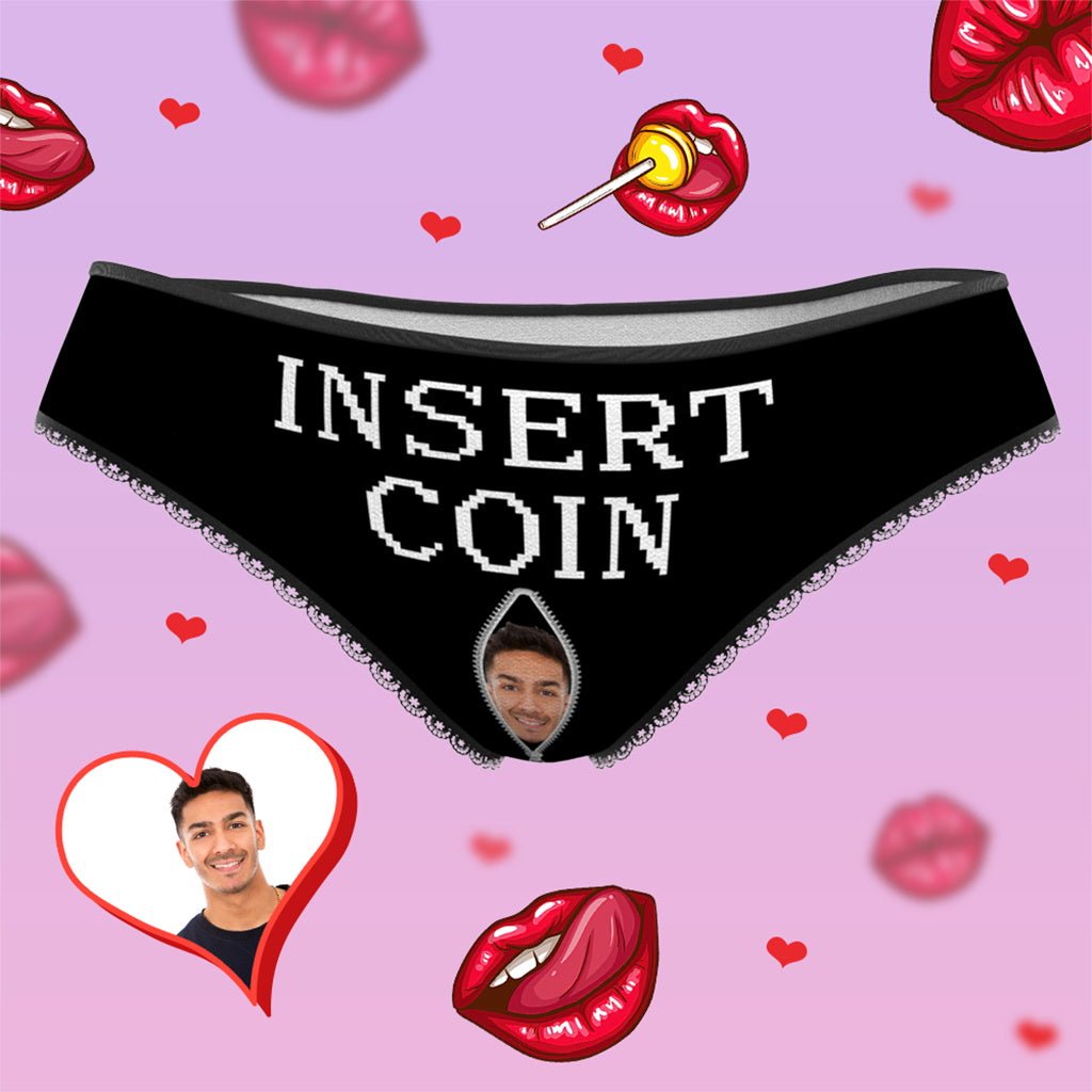 gifts for wife Forever Together - Personalized Keepsake - Face Sexy Panties INSERT COIN Custom Women's Underwear Valentine's