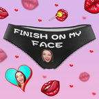 Personalized Face Sexy Panties with Bold Text Custom Women's Underwear Valentine's Day Gift - DiyGiftly