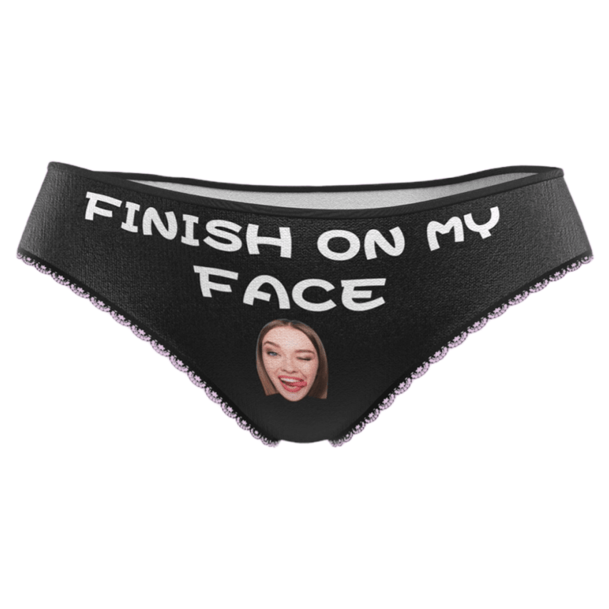 Personalized Face Sexy Panties with Bold Text Custom Women's Underwear Valentine's Day Gift - DiyGiftly