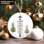 Personalized Family Christmas Tree Sign Post Ornament - Gifts For Family 670635 - DiyGiftly