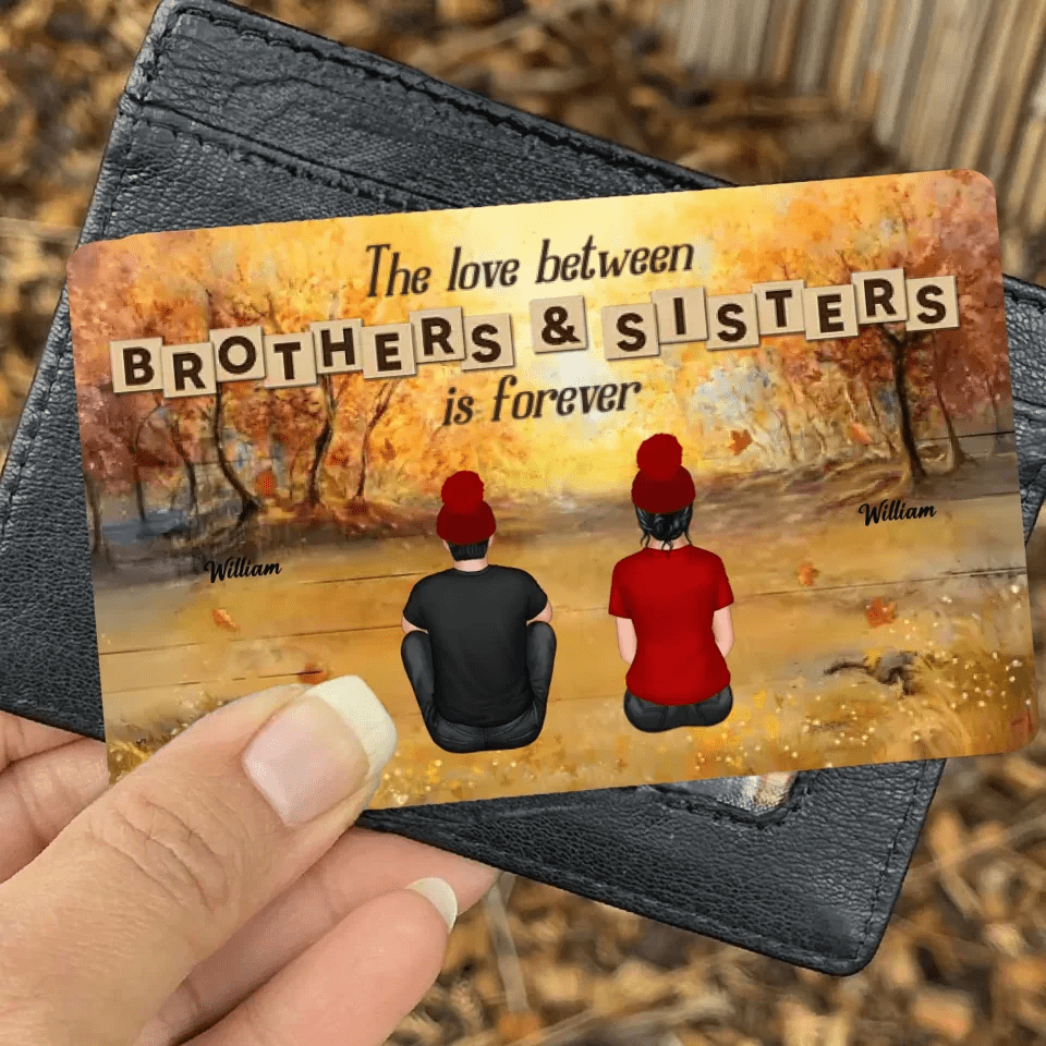 Personalized Family Forever Wallet Card - Perfect Gift for Siblings, Memorial Keepsake 706268 - Q - DiyGiftly