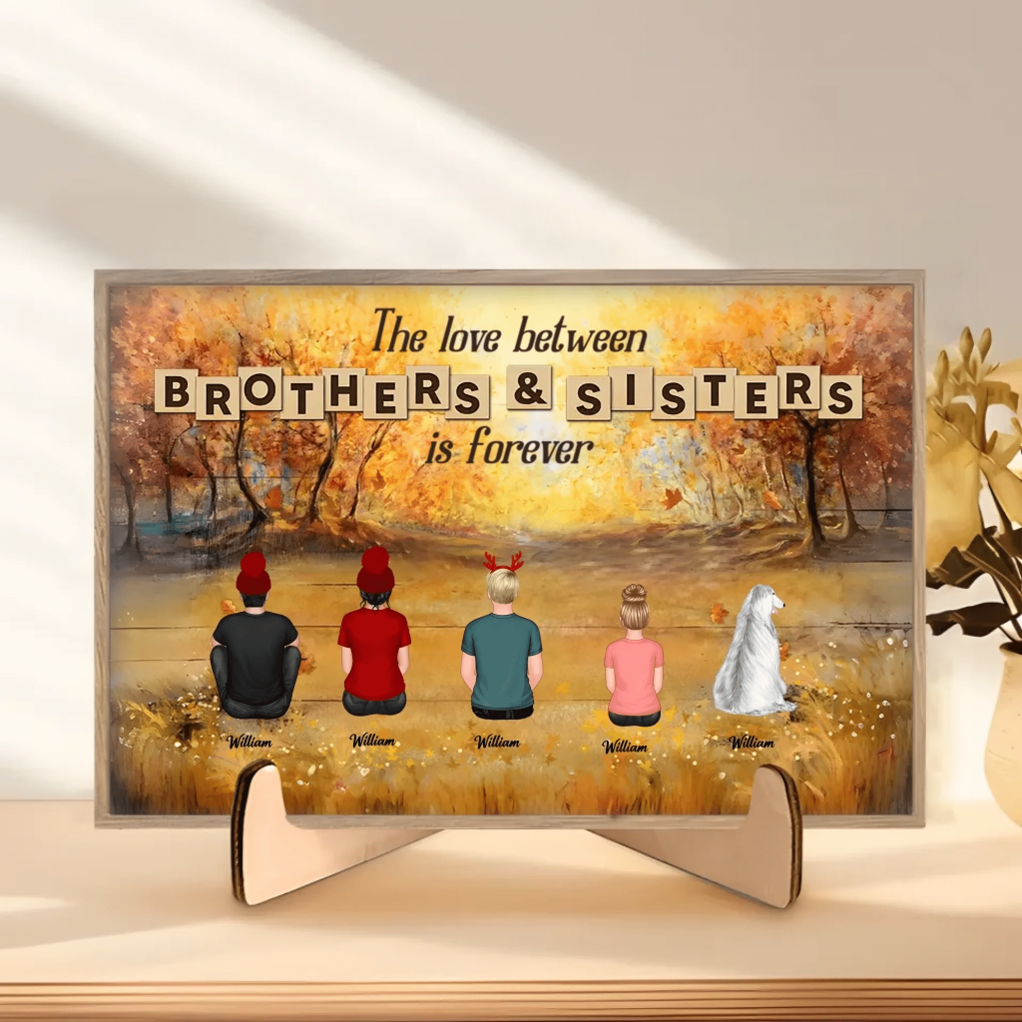 Personalized Family Forever Wooden Plaque - Perfect Gift for Siblings, Memorial Keepsake 706268 - DiyGiftly