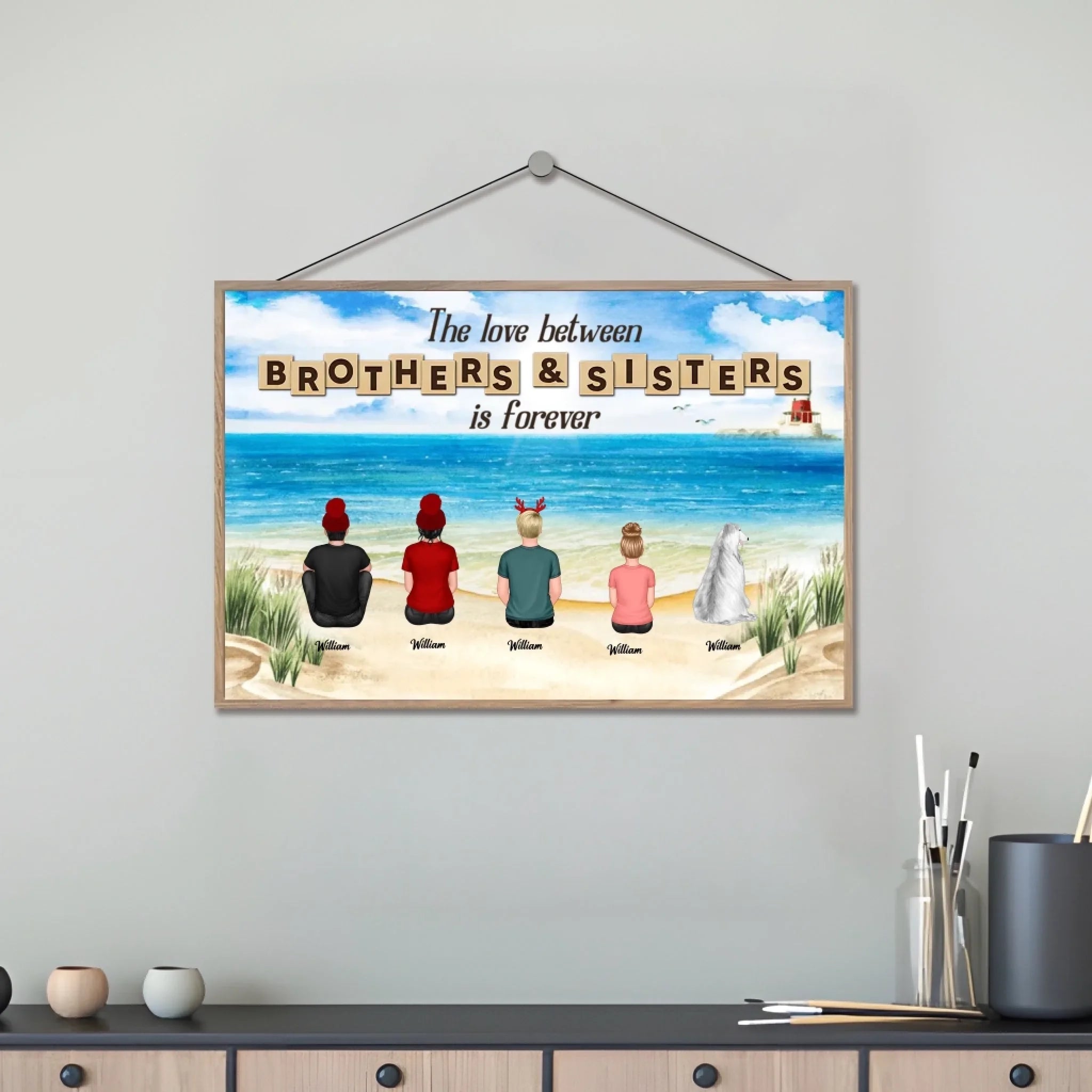 Personalized Family Forever Wooden Plaque - Perfect Gift for Siblings, Memorial Keepsake 706268 - DiyGiftly