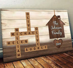 Personalized Family House Crossword Art Canvas - Custom Canvas & Poster - Wood Framed Canvas & Framed Poster 753305 - 754053 - DiyGiftly