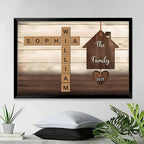 Personalized Family House Crossword Art Canvas - Custom Canvas & Poster - Wood Framed Canvas & Framed Poster 753305 - 754053 - DiyGiftly