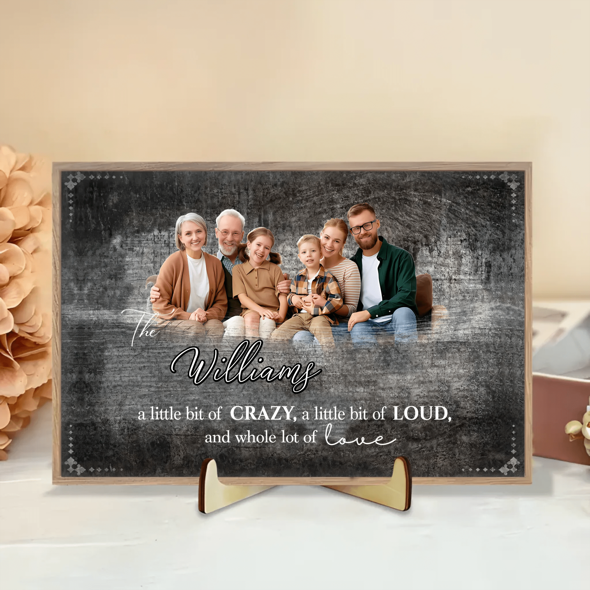 Personalized Family Photo - Portrait Wooden Plaque - Best Family Gift For Home Wall Art Decor 709200 - DiyGiftly