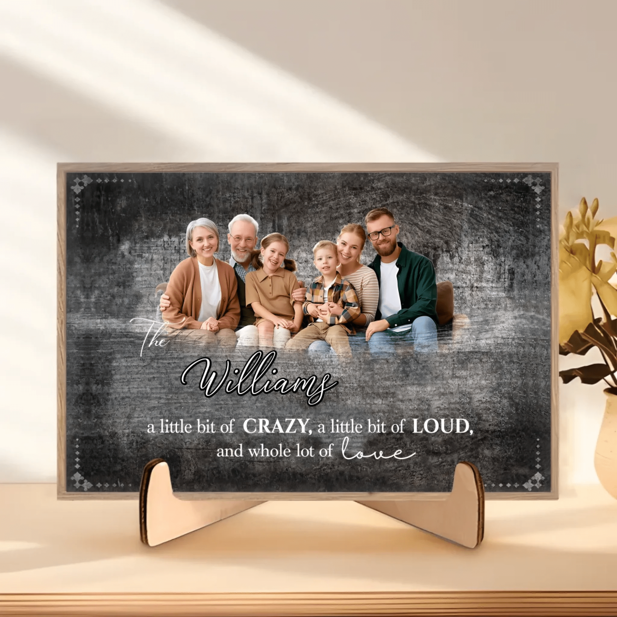 Personalized Family Photo - Portrait Wooden Plaque - Best Family Gift For Home Wall Art Decor 709200 - DiyGiftly