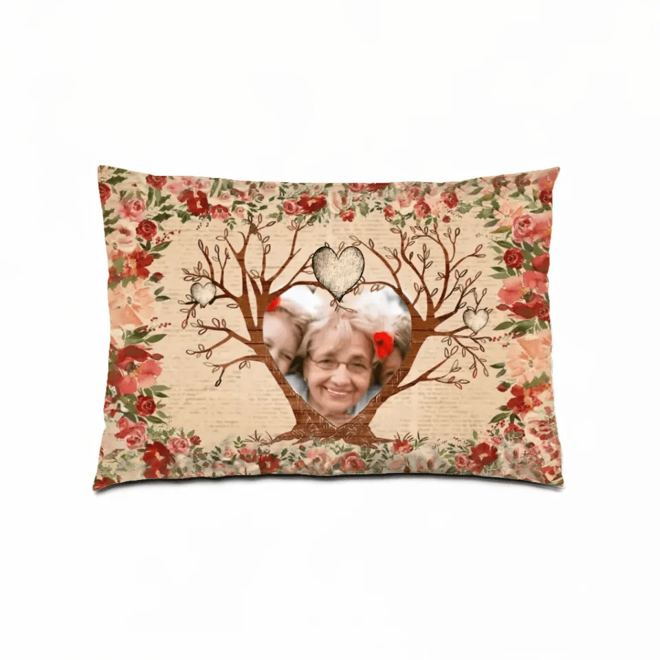 Personalized Family Tree Photo Pillow - Perfect Gift for Grandma with Family Names 708042 - B - DiyGiftly