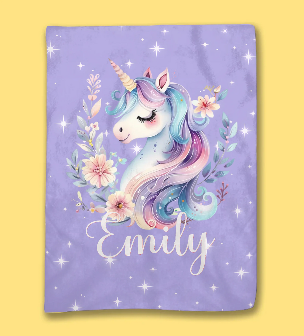 custom name personalized throw blanket gift for daughter bedtime product photo
