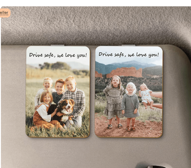 Personalized Father's Day Gift for Dad, Custom Photo Visor Clip, Car Visor Clip Gift for Grandpa, New Dad Gift, Drive Safe Daddy Gift Ideas 28342784 - DiyGiftly