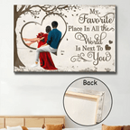 Personalized Favorite Place In The World Heart Couple Sitting Poster - Anniversary Gift For Wife,Husband 747944 - 749114 - DiyGiftly