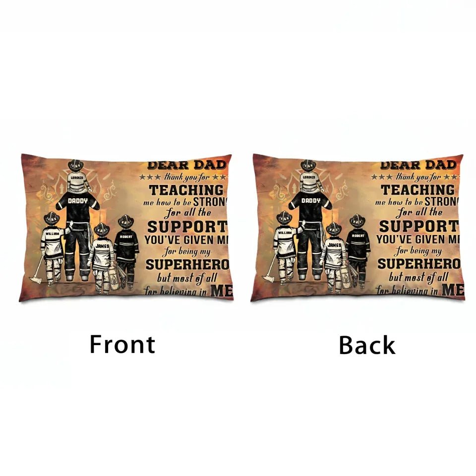 Personalized Firefighter Dad And Child Thank You 709996 - B - DiyGiftly