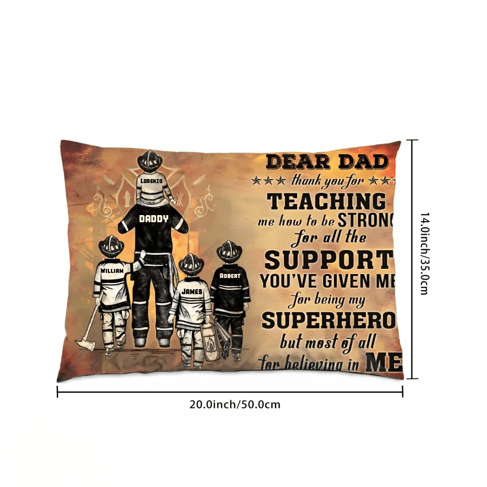 Personalized Firefighter Dad And Child Thank You 709996 - B - DiyGiftly