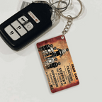 Personalized Firefighter Dad And Child Thank You Custom Keychain 736191 - DiyGiftly